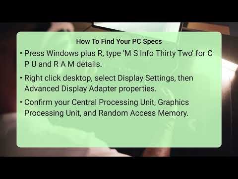 What Are My PC's Current Specs For Gaming?