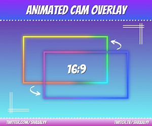 Twitch Animated Webcam Border Gradient Camera Overlay for Streaming. - Etsy