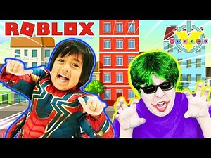 RYAN VS. DADDY SUPERHERO TYCOON ! HERO BATTLE IN ROBLOX ! Let's Play !