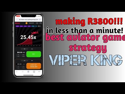 from R500 to R3800 in less than a minute! | viper king tricks | best aviator game strategy