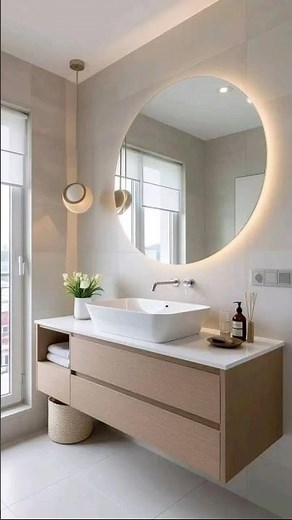 10+ Small Modern Bathroom with LED Mirrors, Modern Sink , Floating vanity