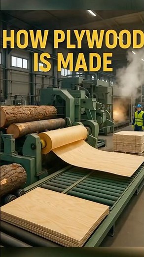 How Plywood Is Made from Logs in Seconds! 🪵 | Inside a Modern Wood Factory