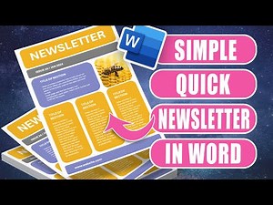 Create this easy and quick Newsletter in Word