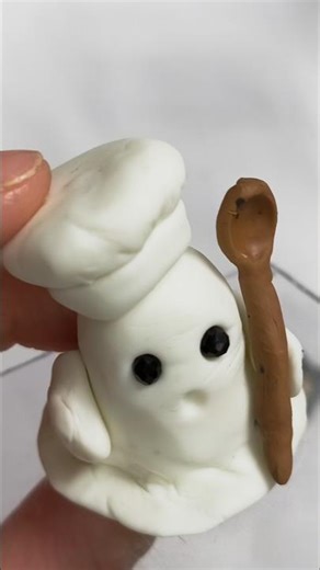 This Ghost Chef Appears Out of Nowhere! 😱👻 #art #diy #clay #polymerclay #clayart # #kirby #kawaii