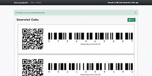 Simple Bar and QR (Quick Response) Code Generator Web App in PHP Free Source Code