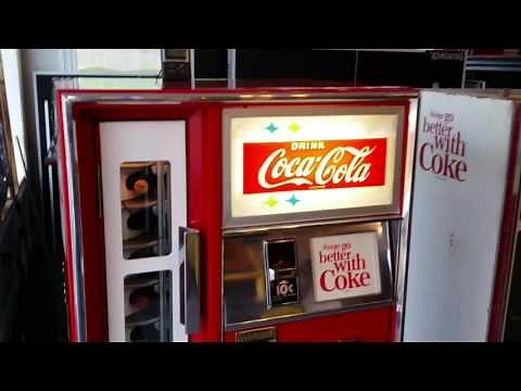 Part 1 final before and after restoration of 1960s Cavalier Coke machine by Rustic2Retro.com