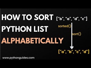 How to Sort Python List Alphabetically | Python sorted() Function | Python sort() Function Tutorial