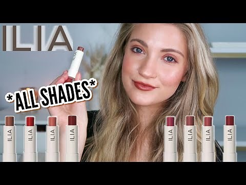 ILIA Balmy Tint Hydrating Lip Balm (REVIEW & SWATCHING ALL OF THE SHADES)