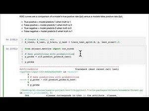 101 Evaluating A Classification Model 2 ROC Curve | Scikit-learn Creating Machine Learning Models