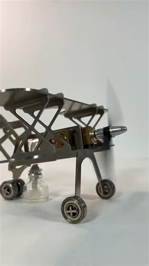 15K views · 69 reactions | The NikolaToy Mini Stirling Engine is a creative DIY kit and science toy in one — perfect for curious minds and sleek desktops.  ✨ Stirling engine-powered ✨ Aircraft-style design ✨ Great gift for makers & learners  Get yours here: https://ban.ggood.vip/1m6bJ #Banggood #StirlingEngine #DIYModel #ScienceToys | Banggood | Facebook
