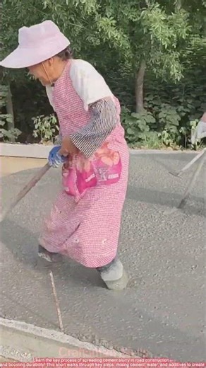 Road Construction: Cement Slurry Spreading Process