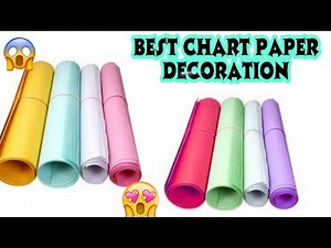 Chart paper decorations project/ chart paper decorations/corners & frame border design on paper