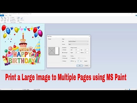 How to Print a Large Image to Multiple Pages using MS Paint