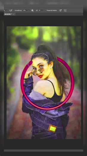 Ring Neon Shadow design in Photoshop tutorial || #photoshop #beach @Aiqa___Artify.Vision