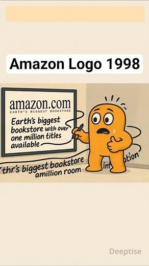 Amazon 1998 Logo Evolution🔥#logoevolution #logohistory #brandhistory #amazon