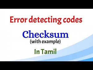 Checksum | Error detecting codes | Networking | Tamil