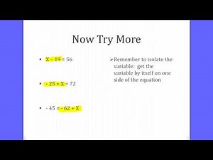 Solving Equations Using the Addition Principle