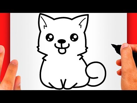 HOW TO DRAW A DOG DRAWING STEP BY STEP FOR BEGINNERS (EASY AND SLOW)
