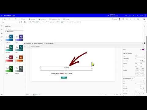 Canvas PowerApps: Applying Any Theme Color to HTML Control