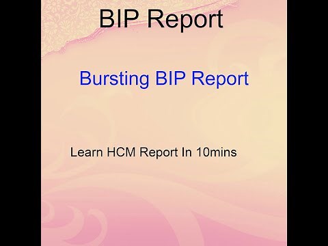 Oracle Cloud - Bursting BIP Report.