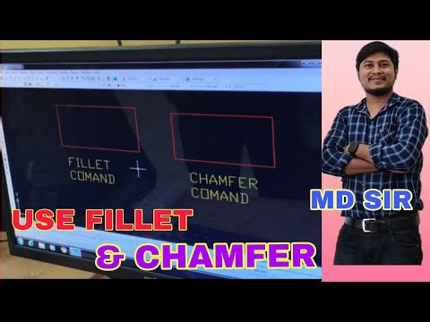 USE FILLET AND CHAMFER COMAND #mdsir #autocad2007 #autocad2022 #surveylifeline