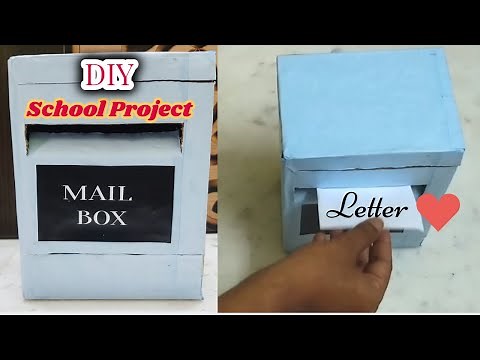 How to make Mail Box with Cardboard Easy || Post Box Making for School Project || Letter Box Making