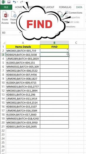 Find Text Position in Excel Using the FIND Formula: Step-by-Step Guide#excel