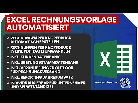 Excel Rechnungsvorlage Tutorial Anleitung - Rechnung automatisiert und schnell erstellen