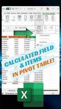 Calculated Field & Item in Pivot Table | Did you know this 😲 #shorts #excel #pivottable #trending