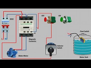 How to wire float switch with magnetic contactor - water level control switch