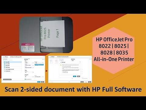 HP Officejet Pro 8025 | 8025e | 8020 | 8035 Printer : Scan 2 sided document using HP Scan