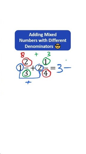 Adding mixed number with different denominator