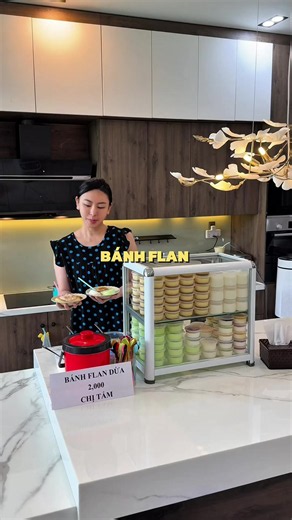 Nay ăn tráng miệng Flan cốt dừa & Sữa chua , panna cotta nha cả nhà mình 😍#tamyeu #lina #nina #banhflan