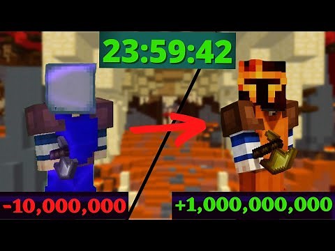 Turning 0 Coins Into 1 Billion In under 24 Hours On A new Profile (Ep.1): Hypixel Skyblock