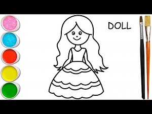 Doll drawing easy | How to draw a doll step by step | Girl drawing