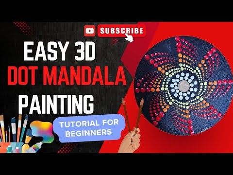 Easy 3D Dot Mandala Painting on CD 💿 | Step-by-Step Tutorial for Beginners #art #shorts #trending