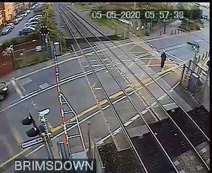 This man lifted a level crossing barrier, wandered across the track and missed a passing train by less than a second. Don't be like this man. We have other things to deal with at the moment. And we cannot stress enough how dangerous this behaviour is. The incident happened at around 6am on Tuesday 5 May at Brimsdown Level Crossing in the borough of Enfield. | British Transport Police
