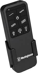 Westinghouse 7787900 Four Speed Black Ceiling Fan Remote Control with Backlit Buttons