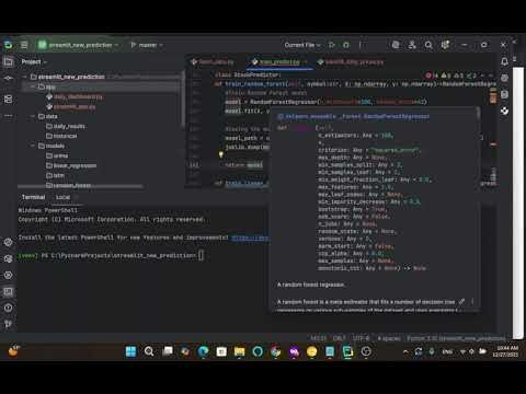 Automated system Episode 20 training Linear Regression and Random Forest models