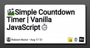 🎬Simple Countdown Timer | Vanilla JavaScript⏱️