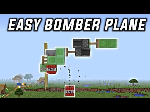 How To Make A EASY BOMBER PLANE In Minecraft 1.15.2 (Tutorial)