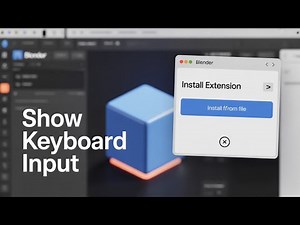 How to Display Keyboard and Mouse Input in Blender 4.1 - Screencast Keys add-on