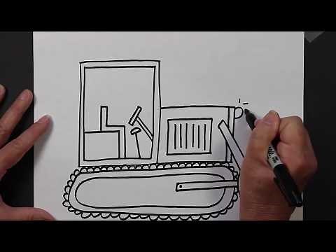 How to Draw a Bulldozer Construction Truck for Kids
