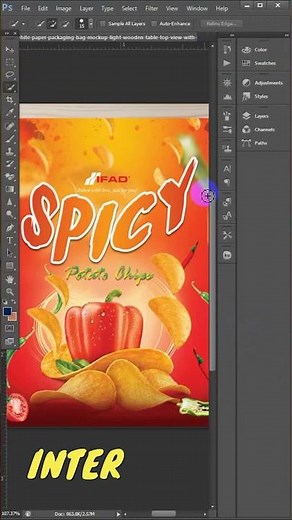 How To Make a Adobe Photoshop CS6 2025 Tricks - How to create Snack Bag mockup #photoshop #adobe