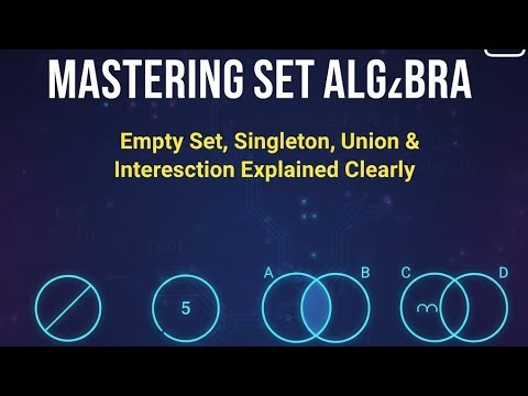 Mastering Set Algebra: Empty Set, Singleton, Union & Intersection Explained Clearly