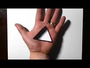Trick Art on Hand | Cool 3D Triangle Hole Optical Illusion