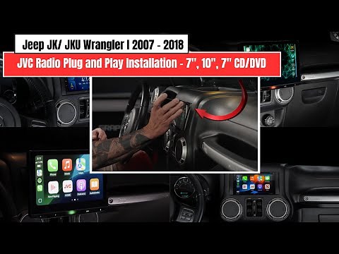 JVC 7" Radio With CD/ DVD Player Plug and Play Installation I 2007 - 2018 Jeep JK/ JKU Wrangler