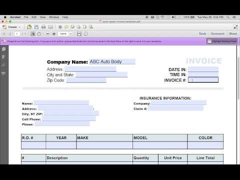 How to Make an Auto Repair Invoice | Excel | PDF | Word