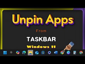 How to Unpin - Remove Apps from the Taskbar (bottom screen) on Windows 11 & 10 Laptop PC