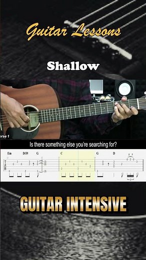 Shallow - Lady Gaga ft. Bradley Cooper | EASY Guitar Tutorial - Chords / Lyrics - Guitar Lessons